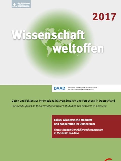 Titelseite des Berichts "Wissenschaft weltoffen" des DAAD und des DZHW