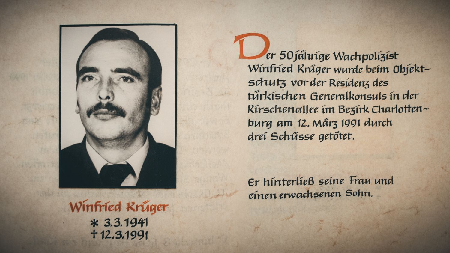 Verstorbener Polizeibeamter Winfried Krüger