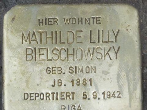Stolperstein Mathilde Lilly Bielschowsky, 2013