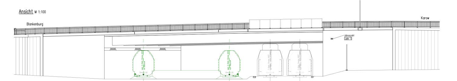 Bildvergrößerung: Ersatzneubau Sellheimbrücke Seitenansicht (Auszug Entwurfsplanung)