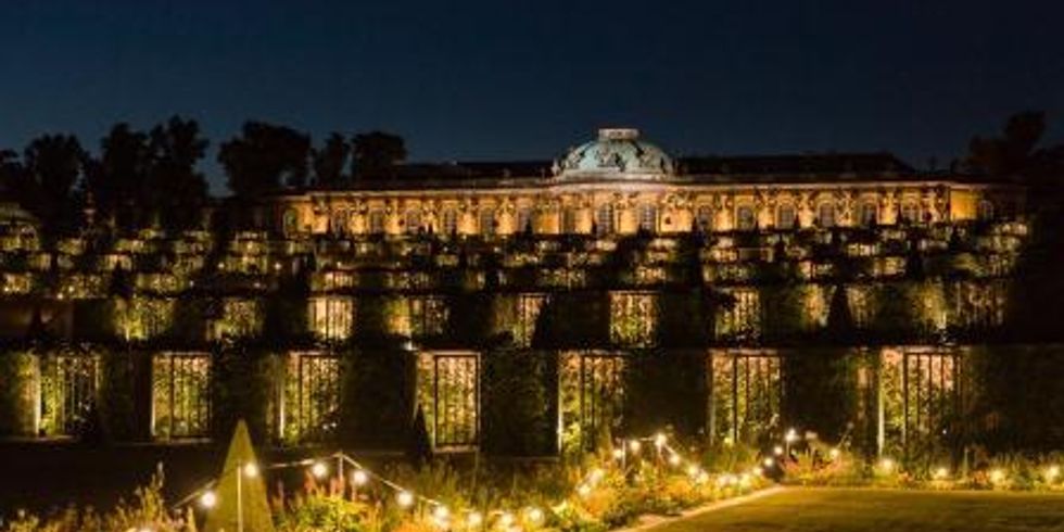 Beleuchtetes Schloss Sanssouci
