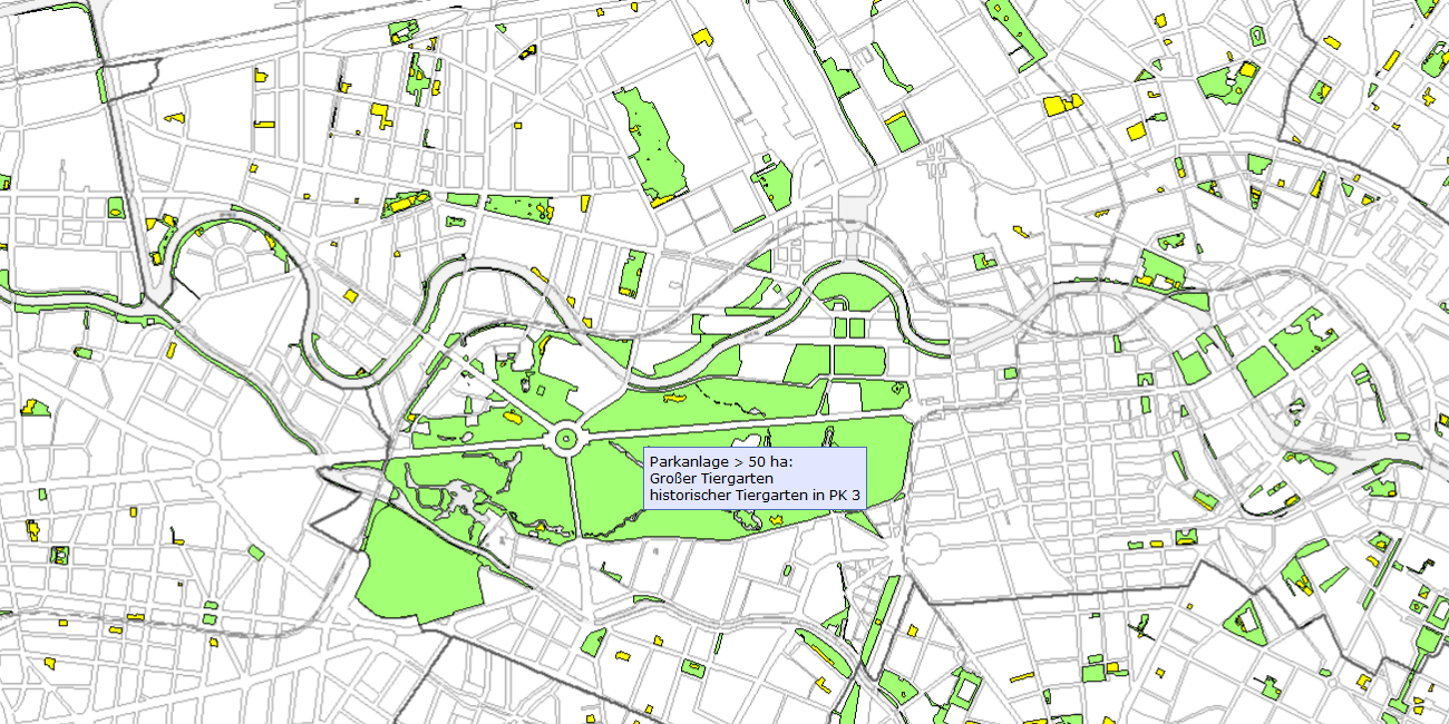 Grünanlagenbestand Berlin (einschließlich der öffentlichen Spielplätze)
