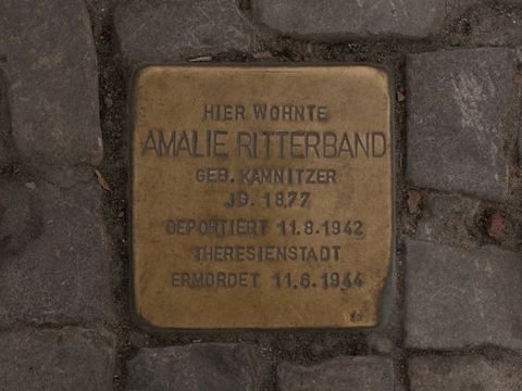 Stolperstein Amalie Ritterband, 06.04.2012