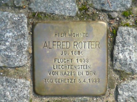 Stolperstein für Alfred Rotter, 25.9.2011, Foto: Wolfgang Knoll