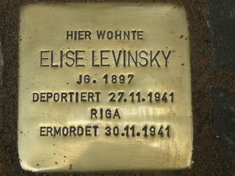 Stolperstein für Elise Levinsky
