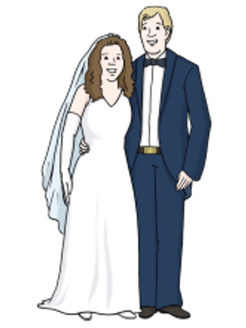 Illustration Brautpaar