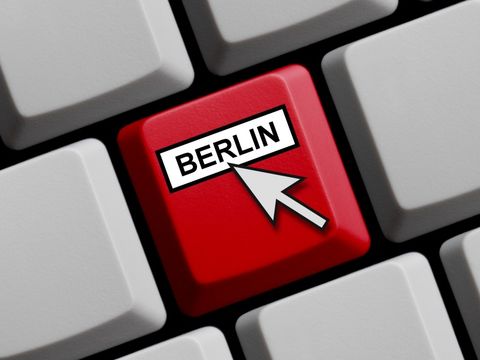 Computertaste mit Aufschrift "Berlin"