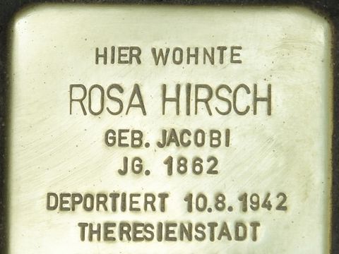 Stolperstein Rosa Hirsch, 2014