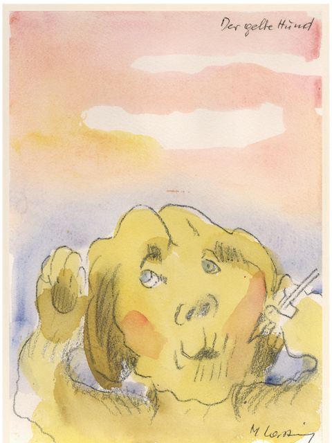 Maria Lassnig Der gelbe Hund