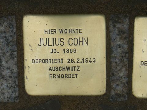 Stolperstein für Julius Cohn