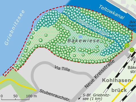 Bildvergrößerung: Karte des NSG Bäkewiese