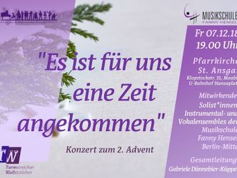 Plakat Adventskonzert Tiergarten 2018