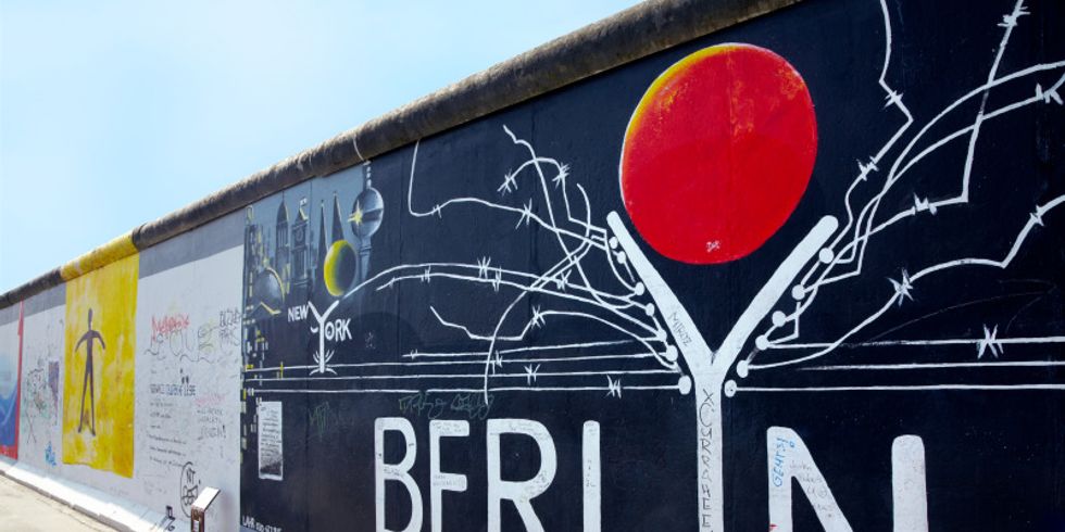bemalter Abschnitt der Berliner Mauer