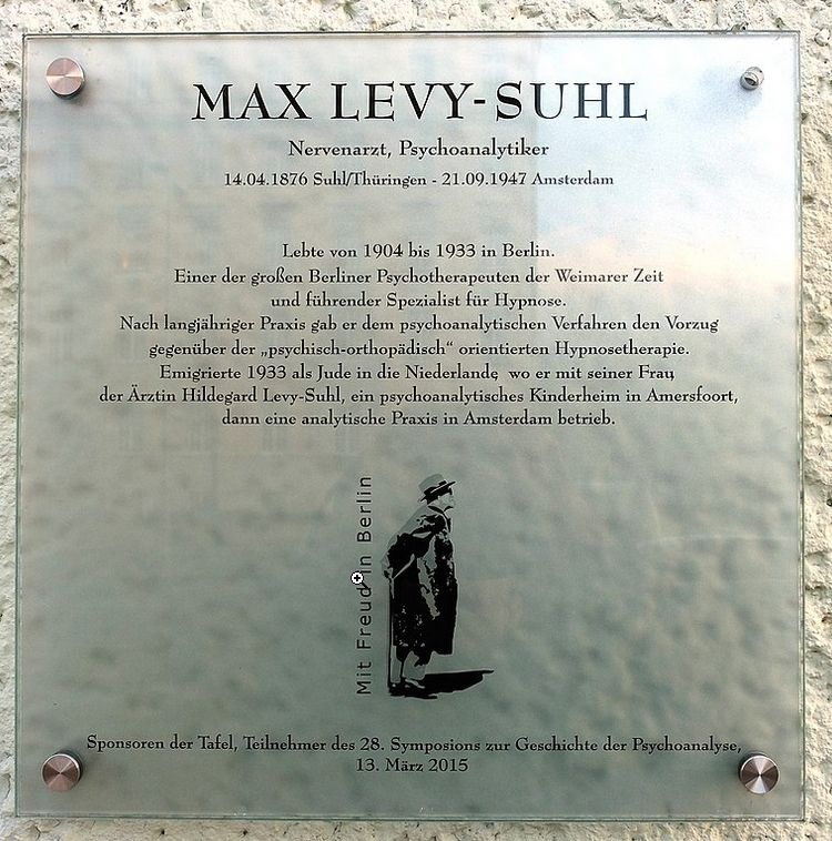 Gedenktafel Max Levy-Suhl