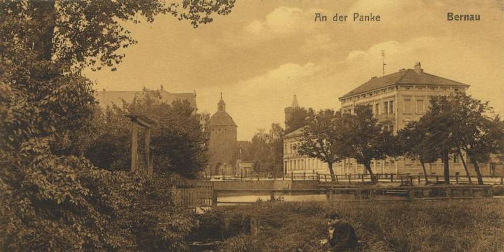 Historische Postkarte "An der Panke, Bernau"