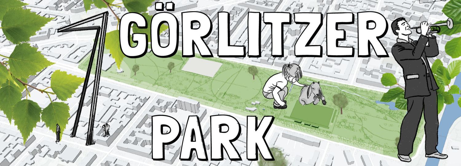 illustrierte Karte des Görlitzer Parks