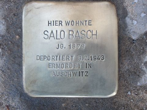 Stolperstein Salo Basch, Foto: F. Siebold