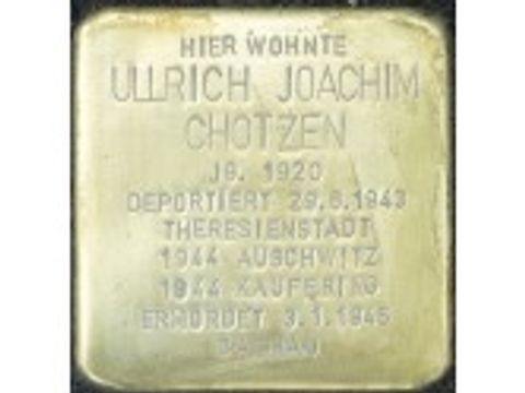 Bildvergrößerung: Stolperstein Ullrich Joachim Chotzen
