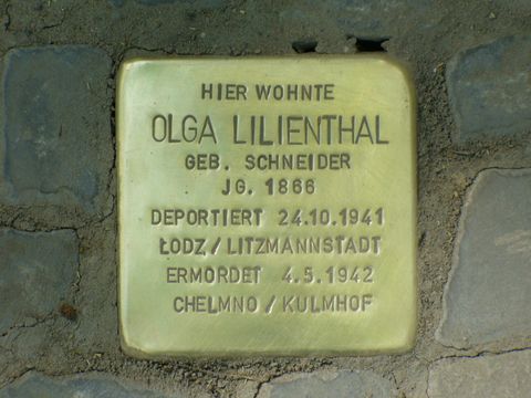 Stolperstein für Olga Lilienthal, Foto: B.Plewa