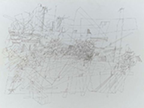 Bildvergrößerung: Jörg Janzer, Musikmaschinen II, 2011, Tusche auf Karton, 42 x 59,4 cm 