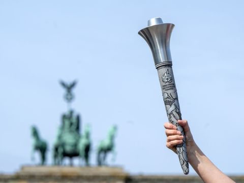 Fackel der Special Olympics World Games 2023 in Berlin.