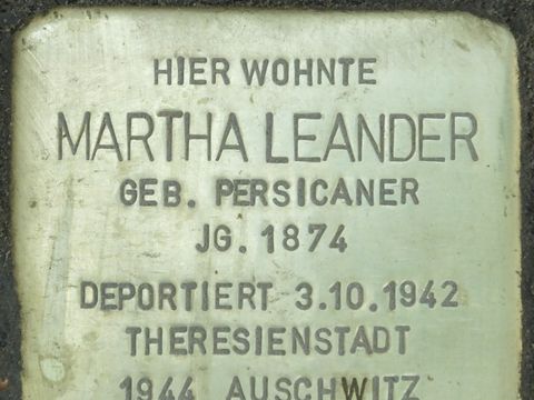 Stolperstein Martha Leander, 2014