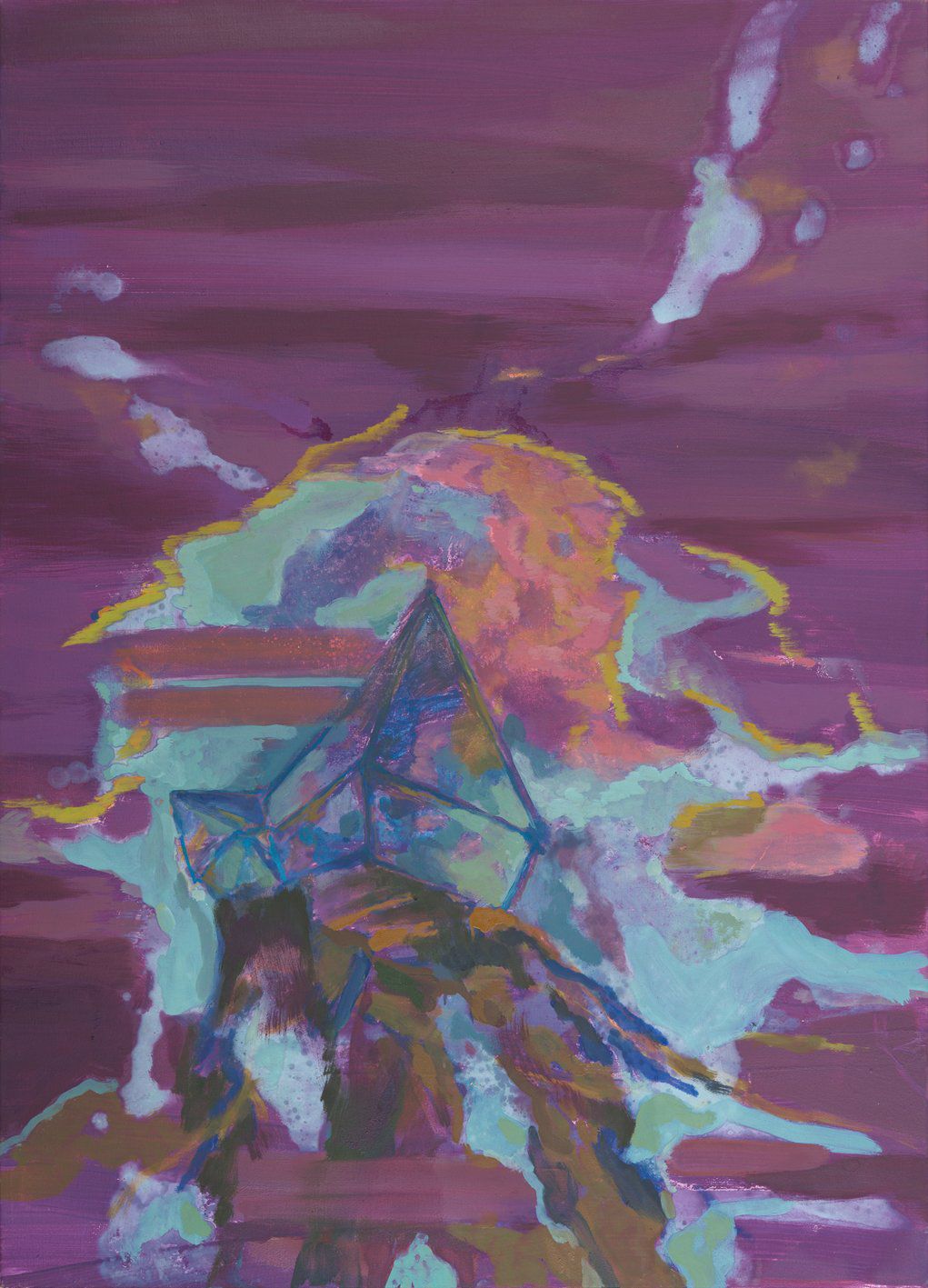 Anja Billing: Höher gelegen (2), 2008, Öl auf Leinwand, 120 x 85 cm