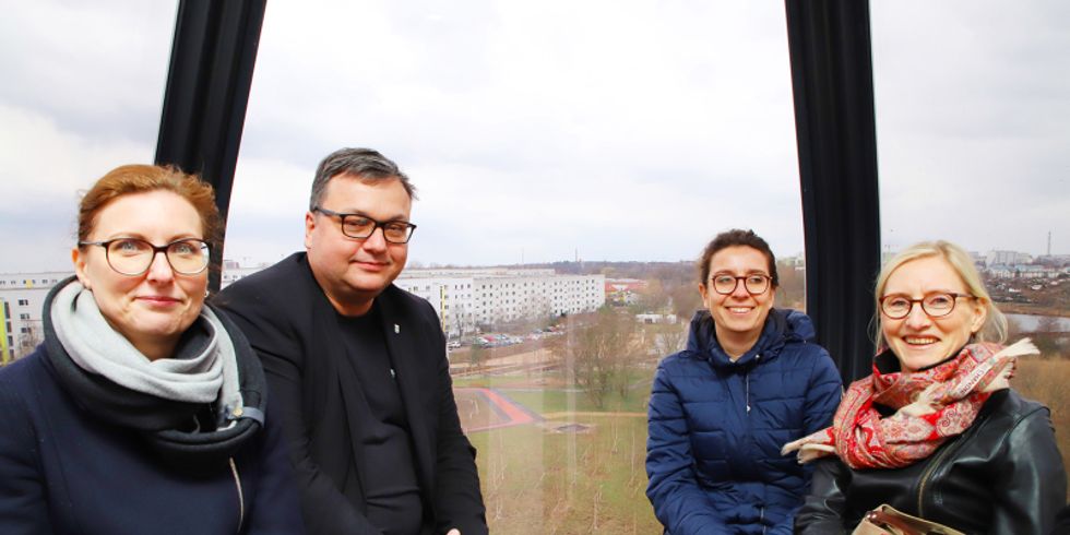 "Erlebe Deine Region 2019" - Tanja Terruli, Michael Gruns, Nadja Zivkovic, Karen Friedel in der Seilbahn