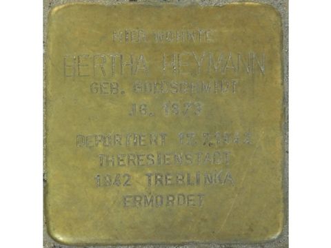 Bildvergrößerung: Stolperstein Bertha Heymann