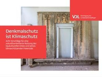 Cover "Denkmalschutz ist Klimaschutz" der Vereinigung der Landesdenkmalpfleger, 2022