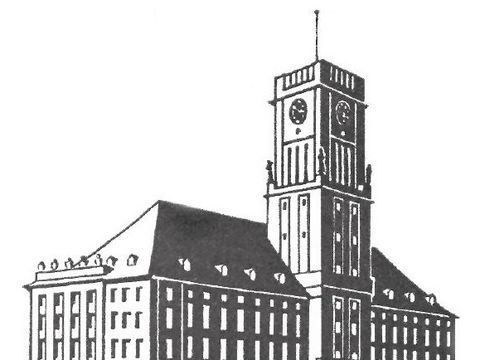 Rathaus Schöneberg schwarz weiß