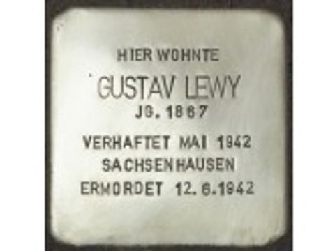 Bildvergrößerung: Stolperstein Gustav Lewy