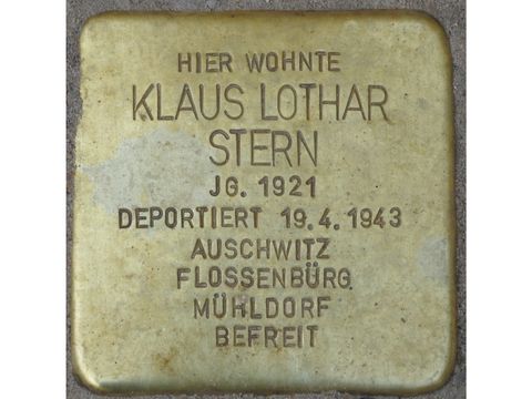 Stolperstein Klaus Lothar Stern Dahlmannstraße 4