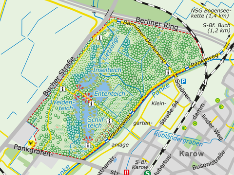 Bildvergrößerung: Karte des NSG Karower Teiche
