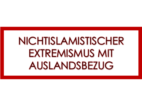 Schild nichtsislamistischer Extremismus mit Auslandsbezug
