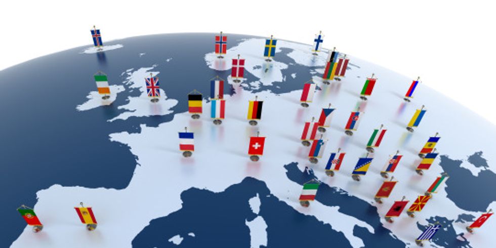 Länder und Flaggen von Europa
