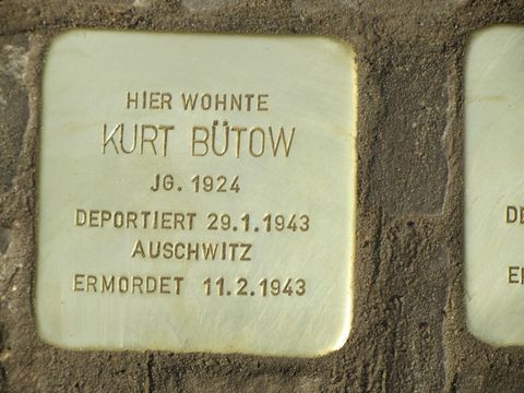 Stolperstein Kurt Bütow