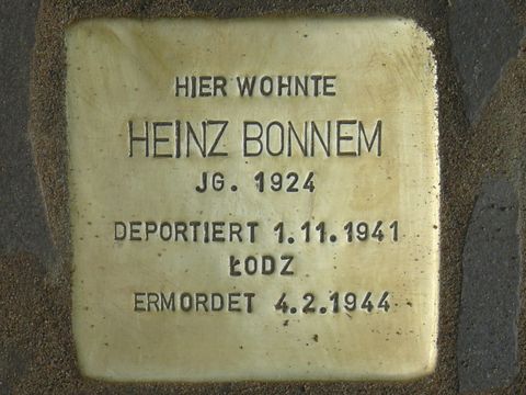 Stolperstein für Heinz Bonnen