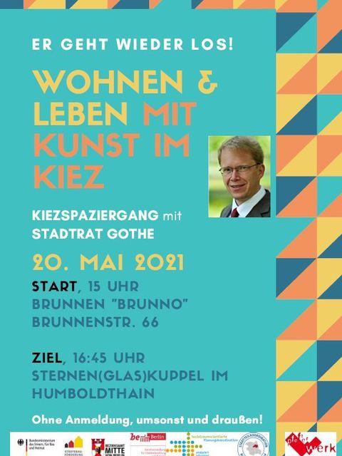 Plakat Kiezspaziergang gothe Brunnenstraße 20.05.2021