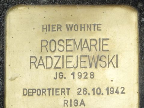 Stolperstein Rosemarie Radziejewski