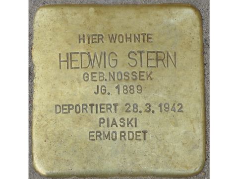 Stolperstein Hedwig Stern Dahlmannstraße 4