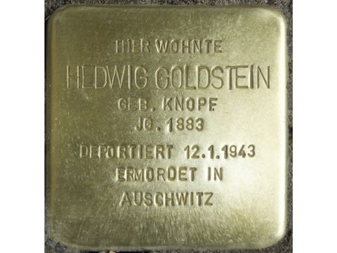 Stolperstein Hedwig Goldstein, Foto:H.-J. Hupka