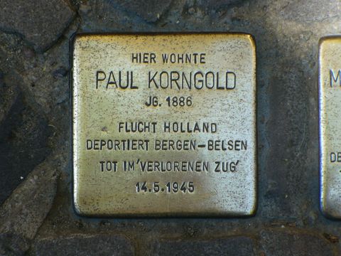 Stolperstein für Paul Korngold