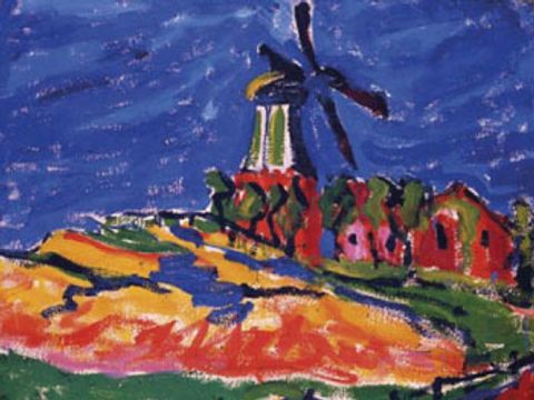 Erich Heckel: Windmühle in Dangast (1909 / Öl auf Leinwand) 