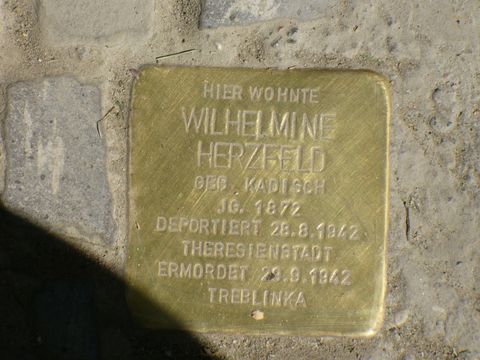 Stolperstein für Wilhelmine Herzfeld, Foto:B.Plewa