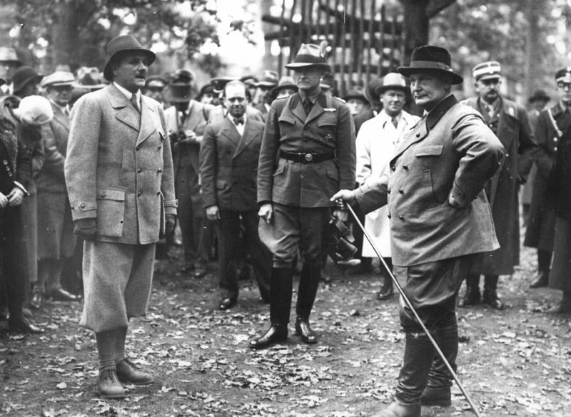 Lutz Heck und Hermann Göring in der Schorfheide, 21. Oktober 1934