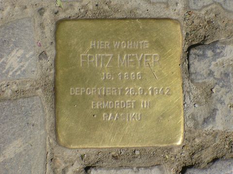 Stolperstein für Fritz Meyer, Foto:B.Plewa