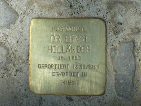 Stolperstein für Dr. Ernst Holländer