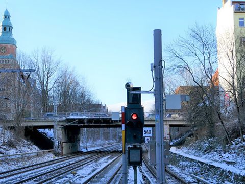 Ansicht der Dunckerbrücke, Januar 2021