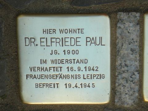 Stolperstein für Dr. Elfriede Paul